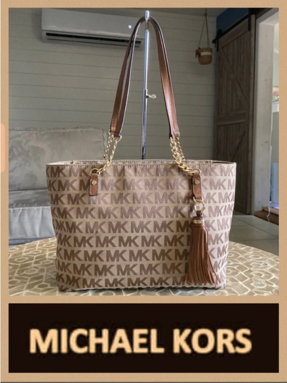 Michael Kors Jet Set EW Tassel Chain Tote